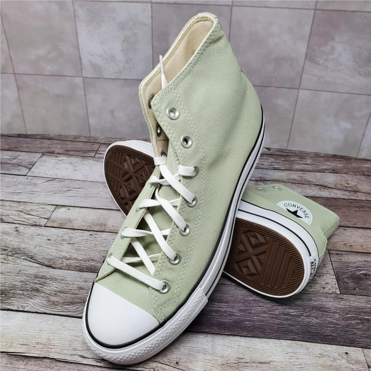 Converse Chuck Taylor All Star Lift Platform Canvas Green A03541C Womens Size 11