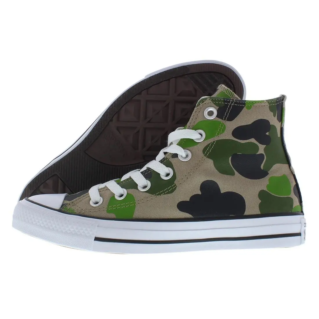 Converse Chuck Taylor All Star Hi Unisex Shoes Size 3.5 Color: Camo/white
