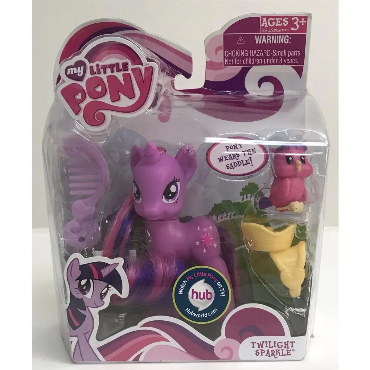 Hasbro MY Little Pony 2010 Twilight Sparkle G4 Saddle Bird Brushable