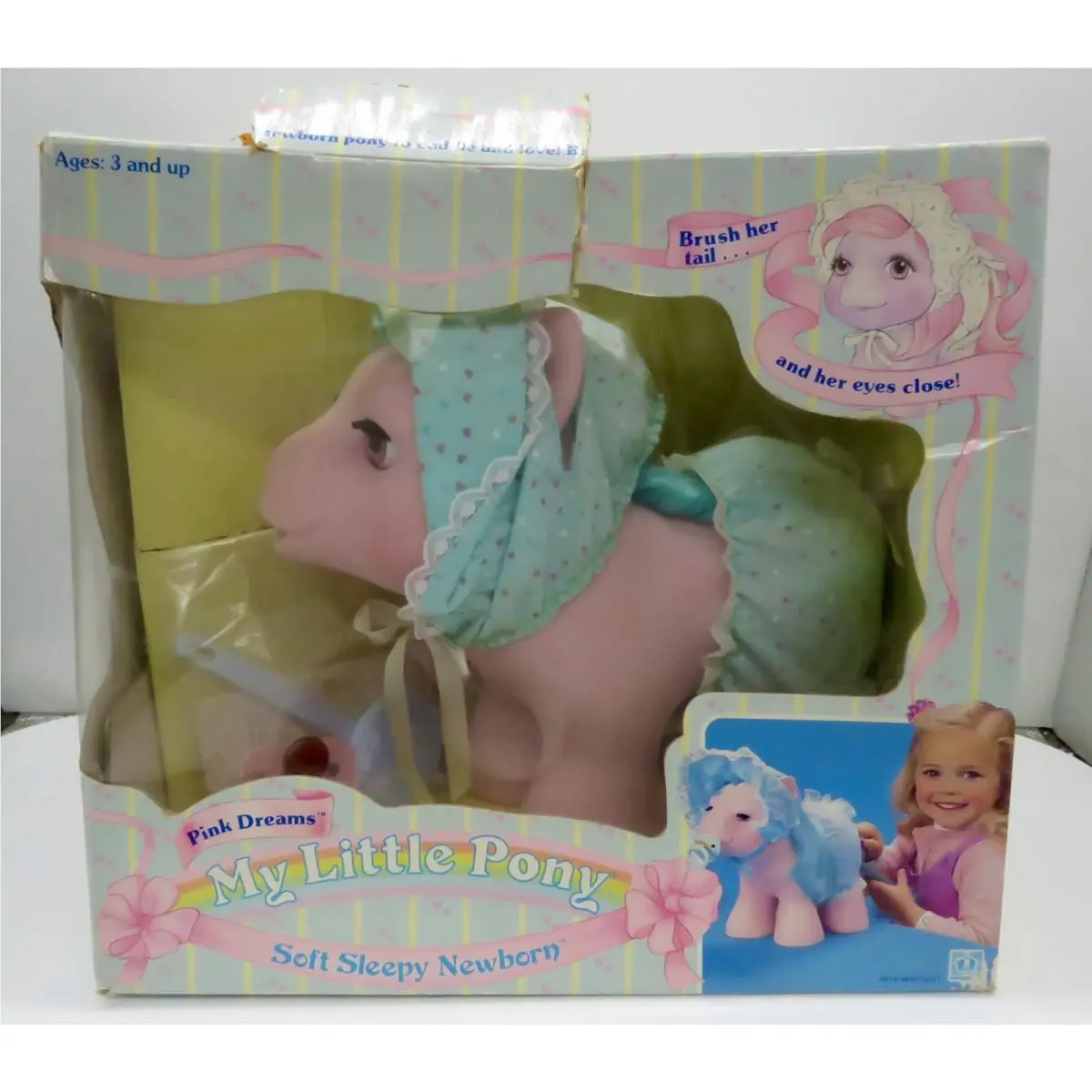 Vintage 1987 My Little Pony G1 10” Soft Sleepy Newborn Pink Dreams Rare