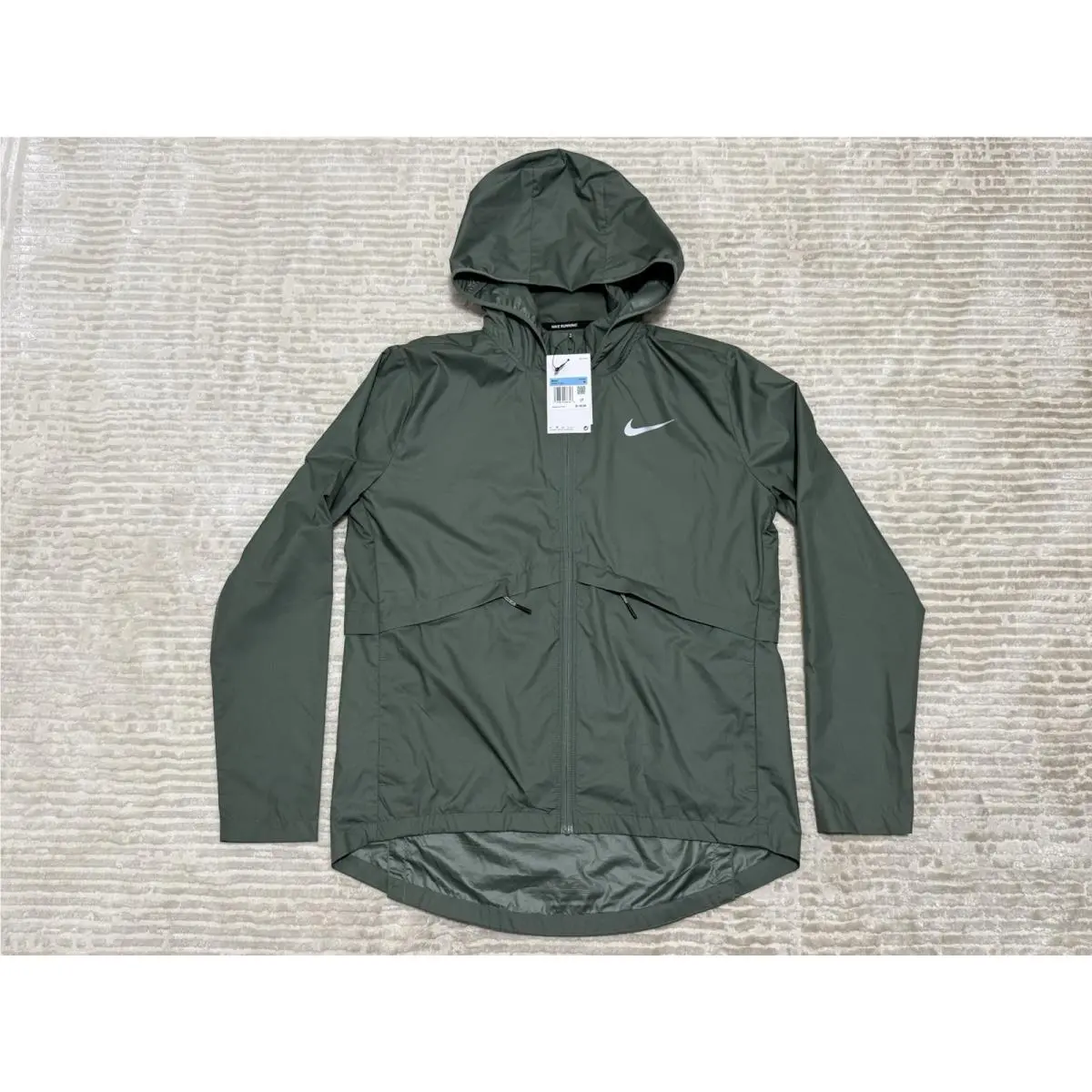Nike Repel Running Hoodie Zip Up Jacket Green - Medium
