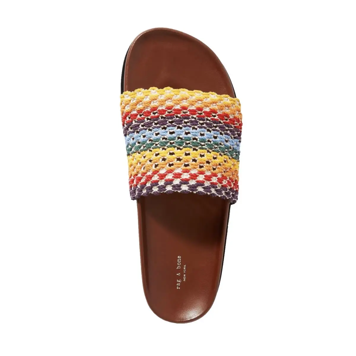 Rag Bone Women`s Bailey Slide Sandal Multi Color Knit Sz 40/US 9.5-10