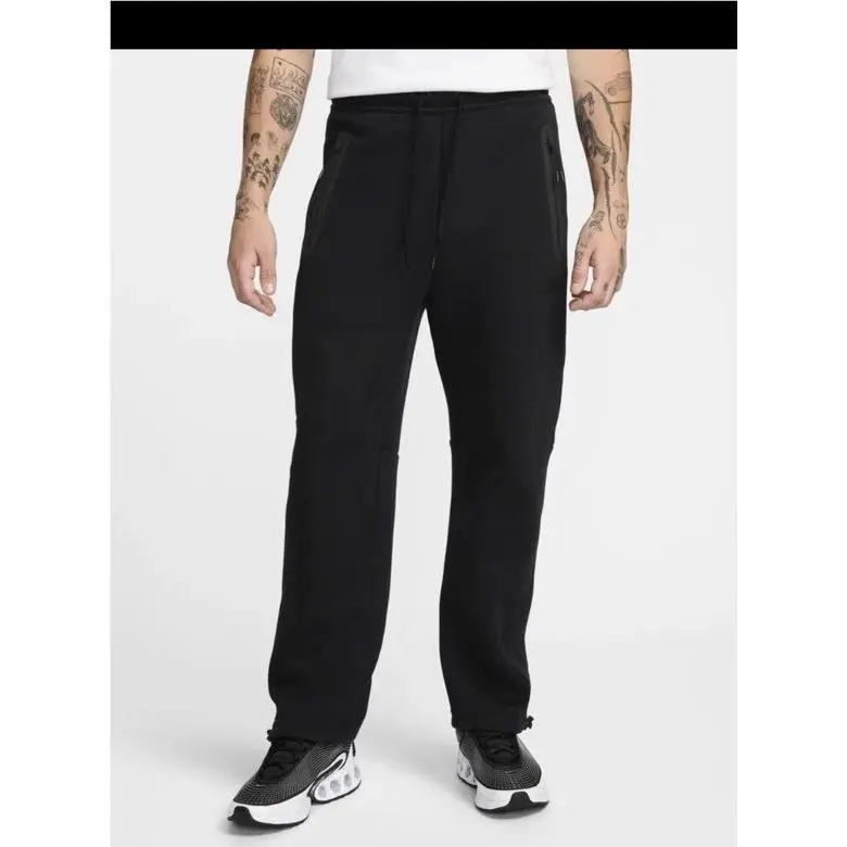 Nike Sportswear Tech Fleece Jogger Pants Solid Black HJ6533-010 Men`s Size M