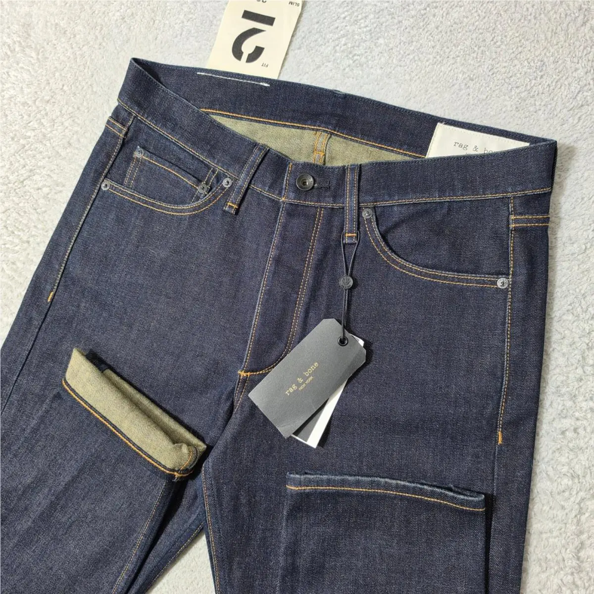 Rag Bone Jeans Mens 32/32 Dark Indigo Porter Fit 2 Slim Stretch