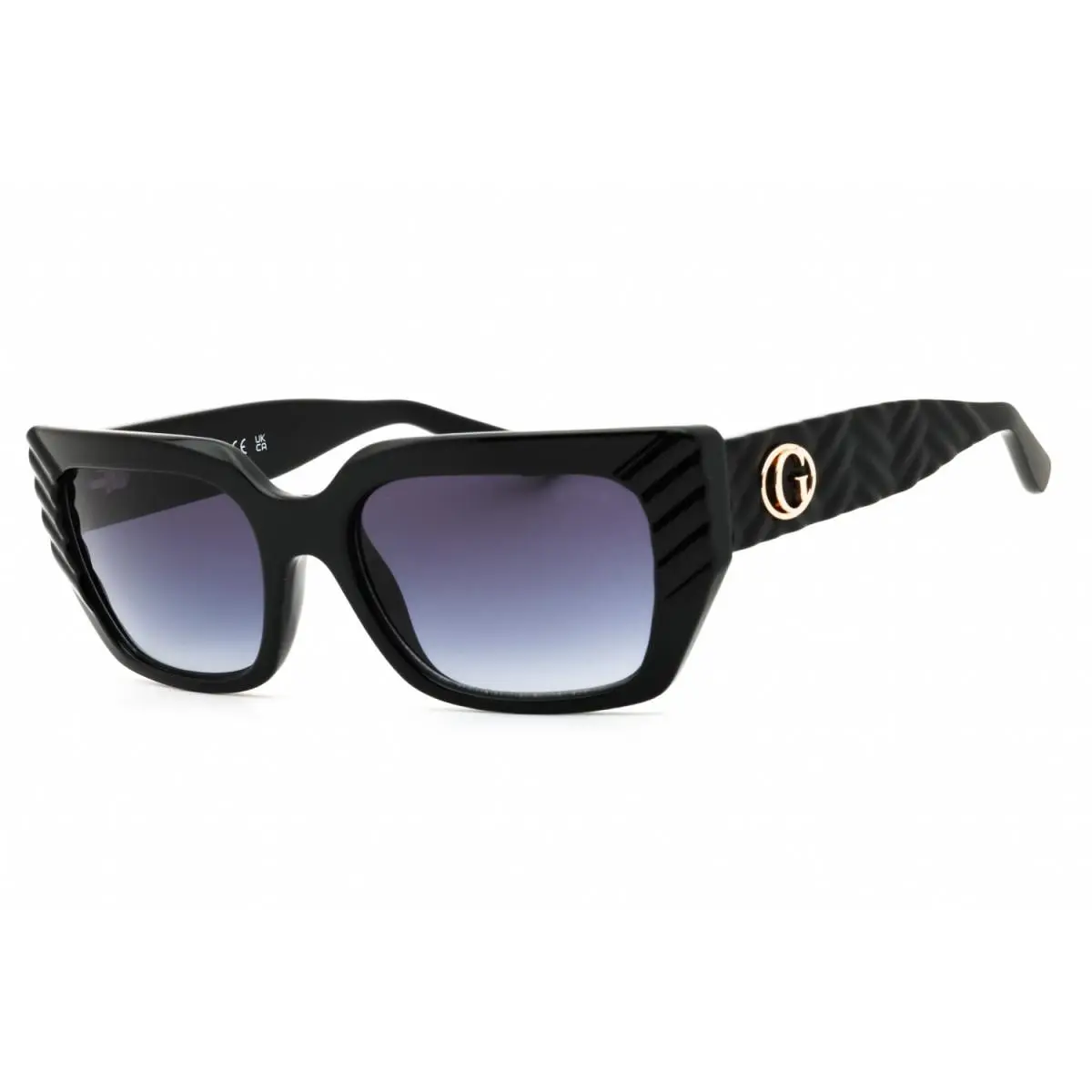 GU00254 01B Shiny Black/smoke Gradient 55-18-135 Sunglasses by Guess