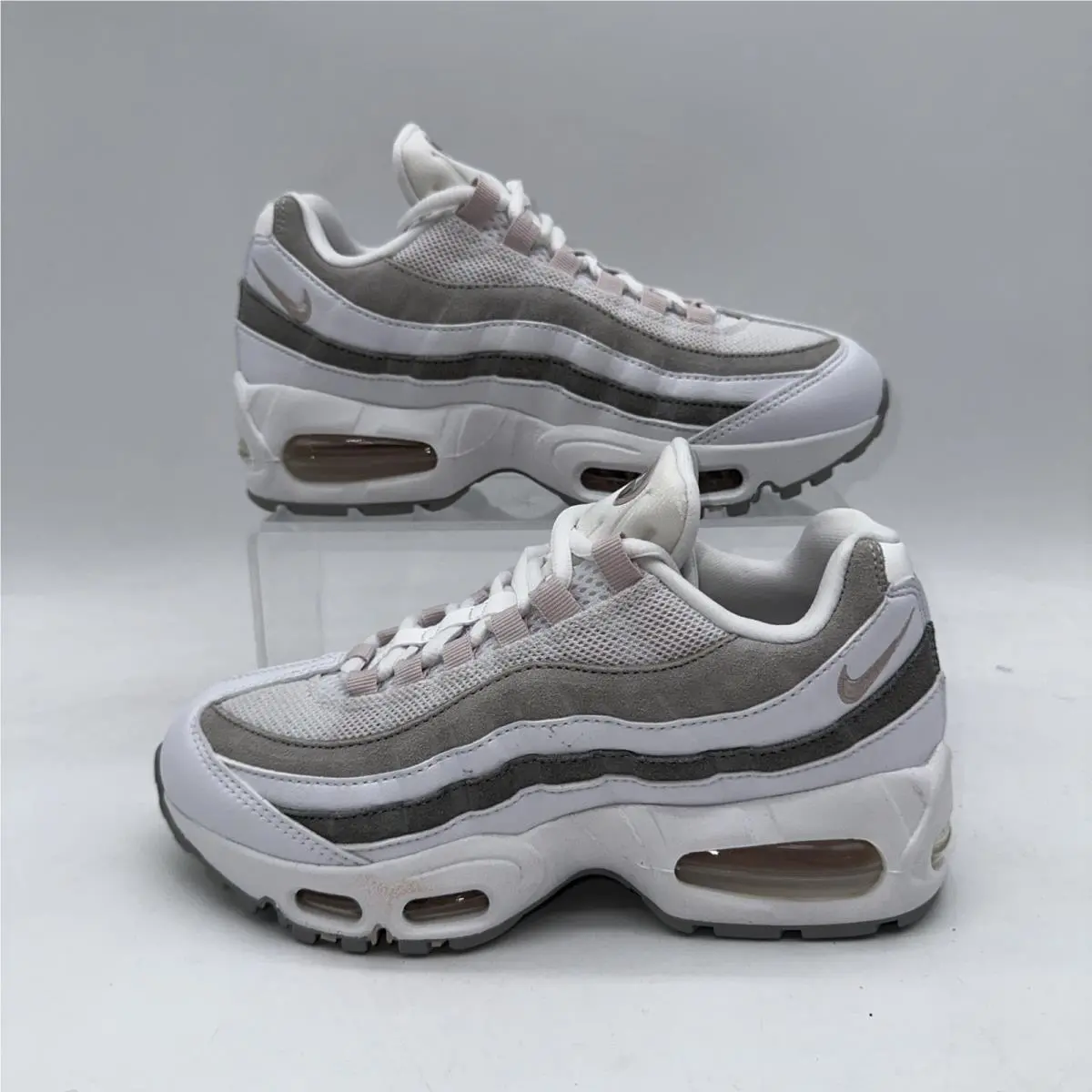 Nike Women`s Size 6 Air Max 95 IB6396 102 White/gray Running Sneaker Sports