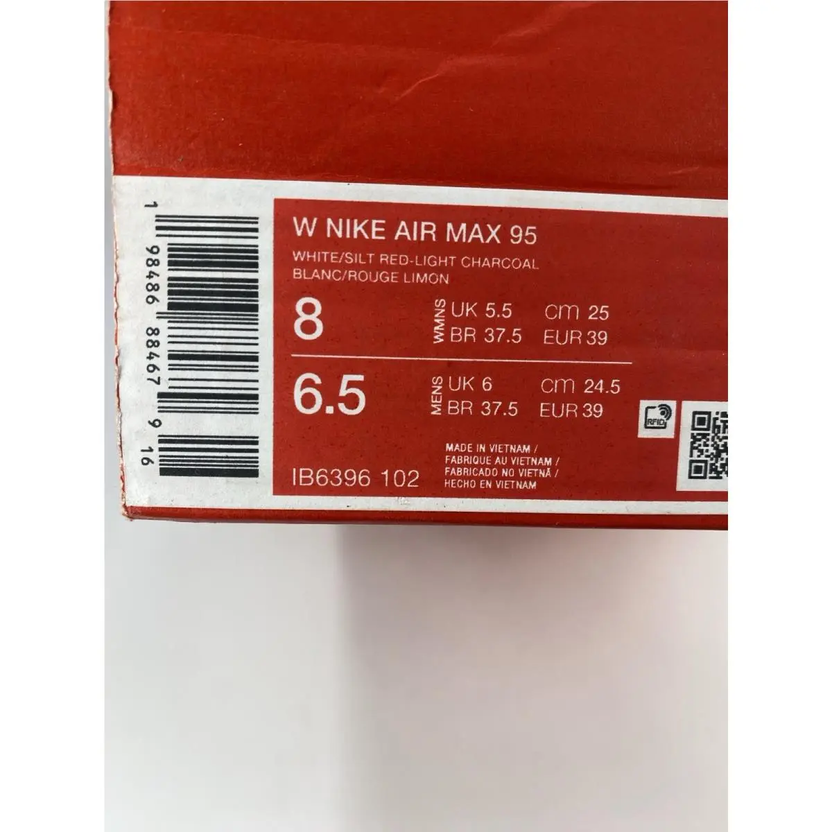 Nike shoes - Nike Air Max 95 - Air Max - IB6396 102 - White/Silt Red-Light Charcoal (UPC: 198486884679) 7