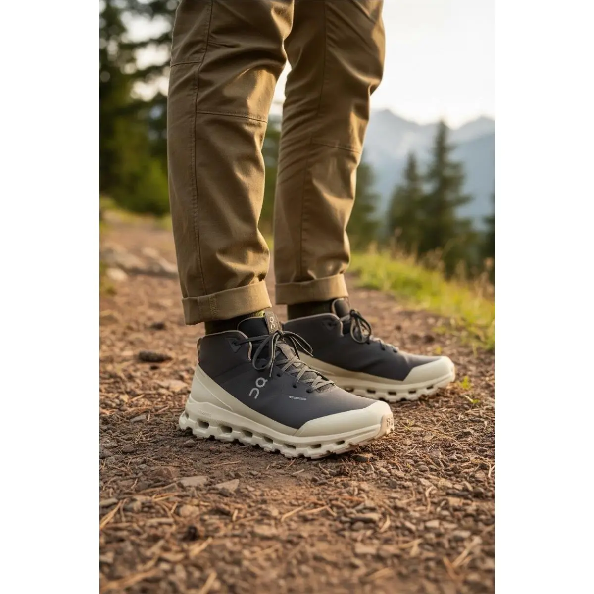 On Running Cloudroam Waterproof Eclipse Cream Trail Hiking Men`s Shoes Size 13