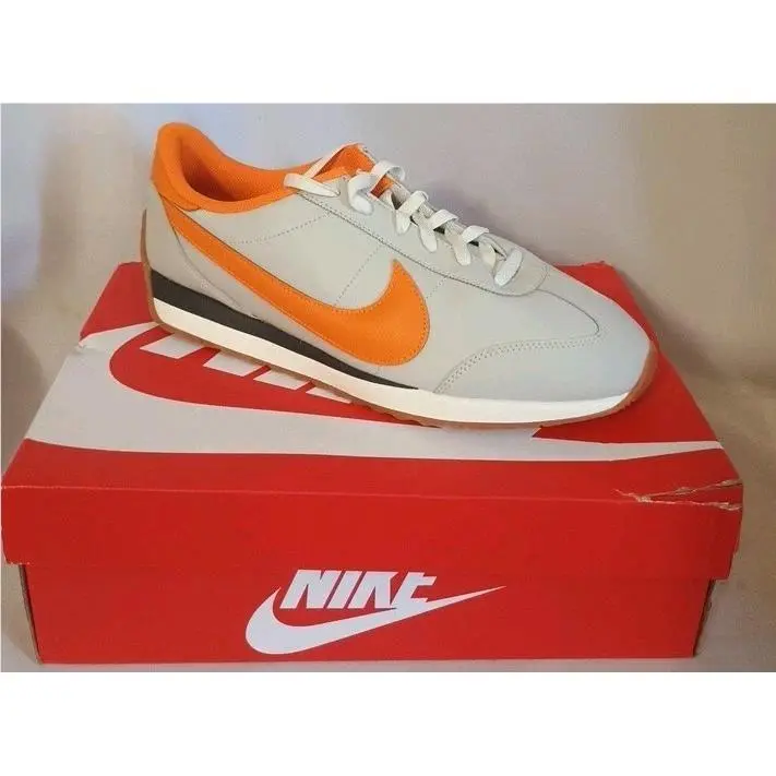 Nike Pacific Ltr Men`s 11.5/ 13w Light Bone/orange/black Low Top Sneakers - Light Bone, Orange, Black