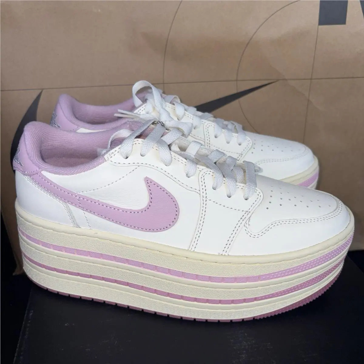 Nike Air Jordan 1 Triple Stack Pale Ivory Pink Nby HV8288-101 Women Size 9.5