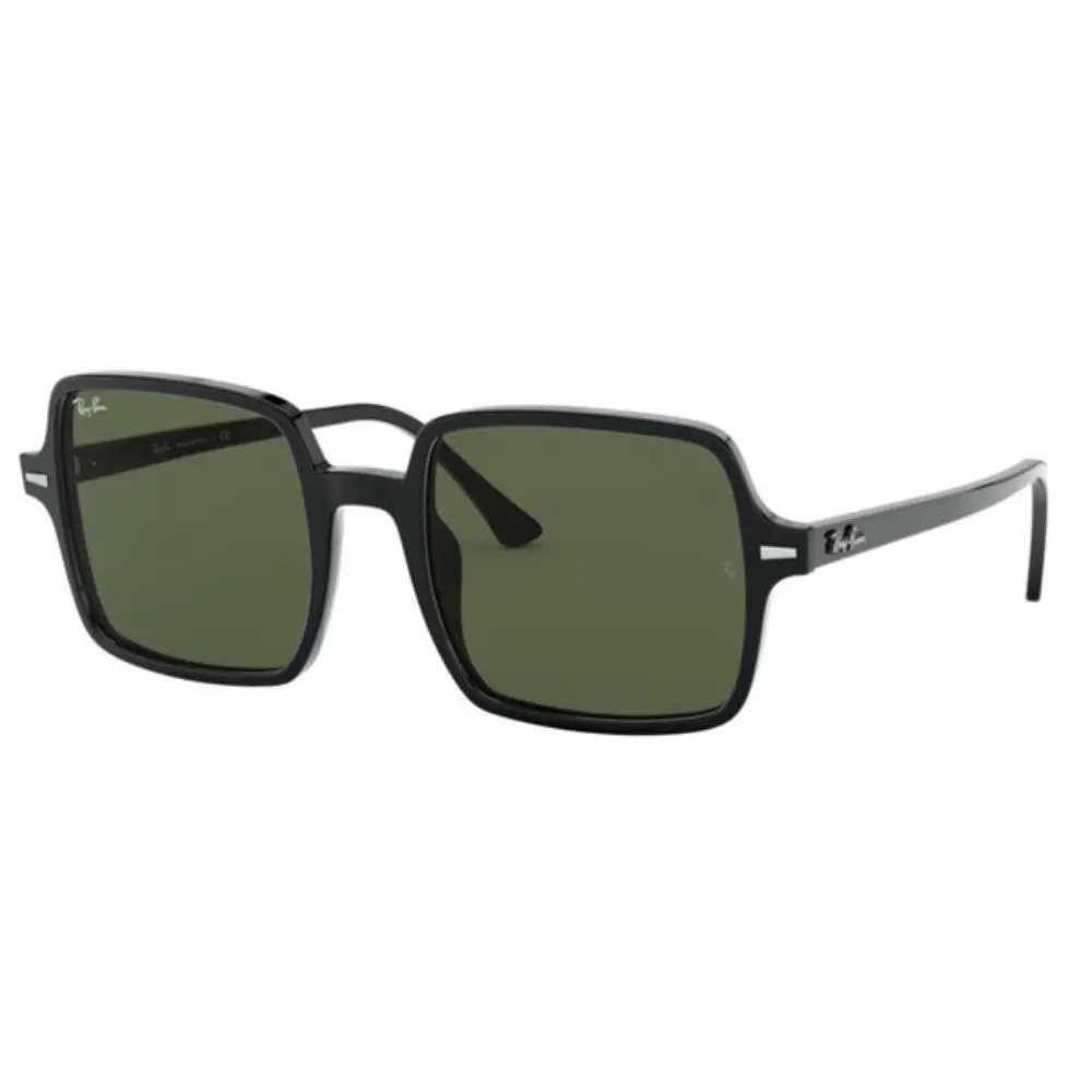 Ray-ban 0RB1973 Square II Sunglasses -glossy Black Frame / Green Lens