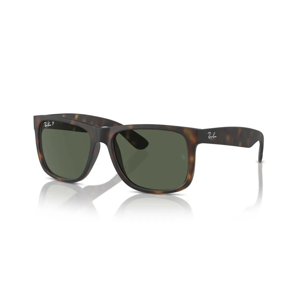 Ray-ban RB4165 Justin Classic Polarized Sunglasses - Havana Frame - Green Lens by Ray-Ban