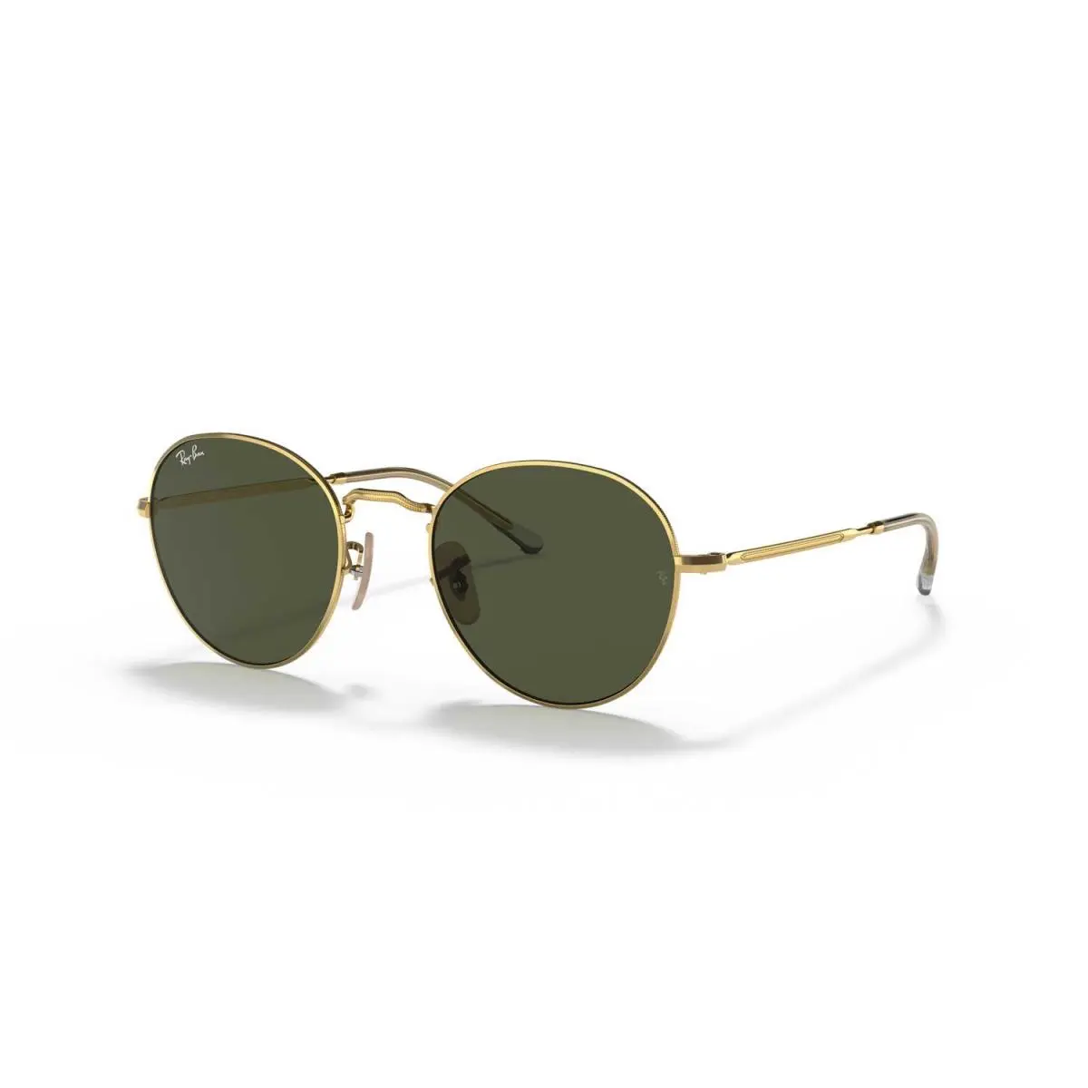 Ray-ban David Round Sunglasses - Polished Gold Frame - Green Lenses by Ray-Ban