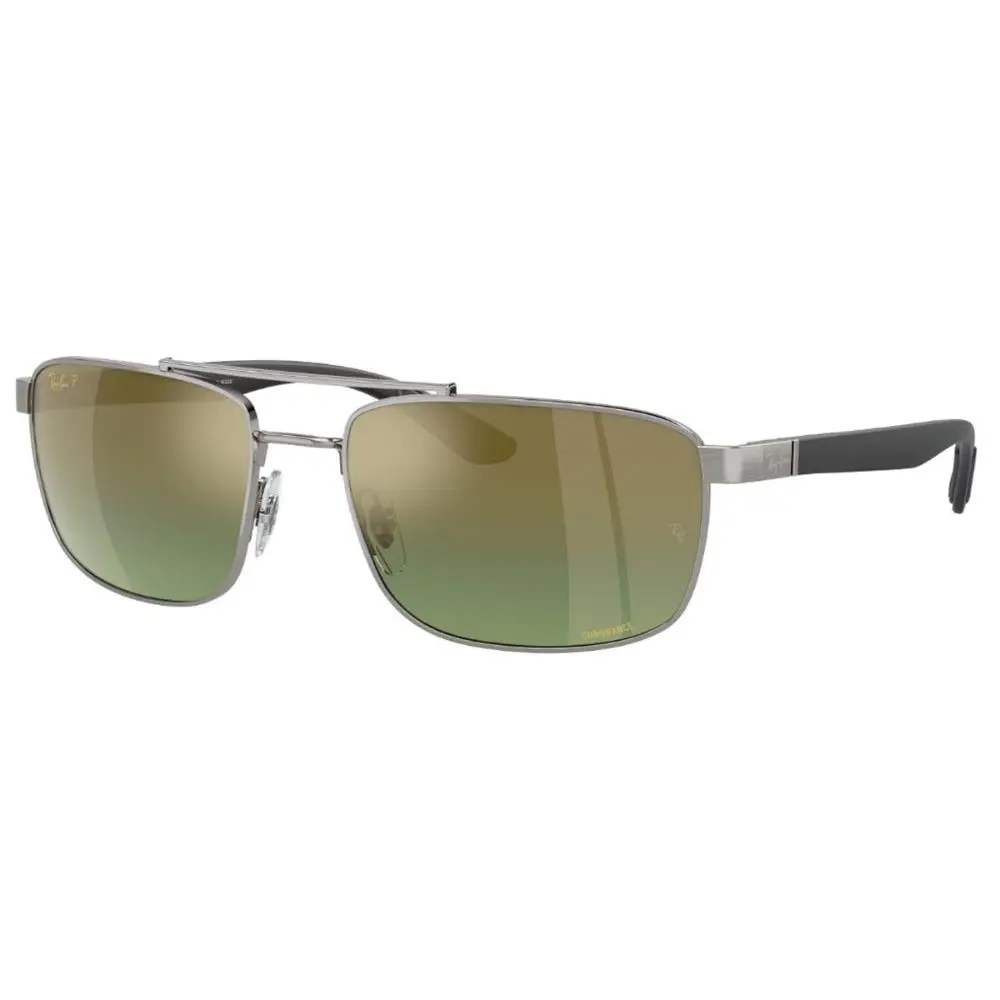Ray-ban 0RB3737CH Chromance Sunglasses-polished Gunmetal / Green Gold Polarized