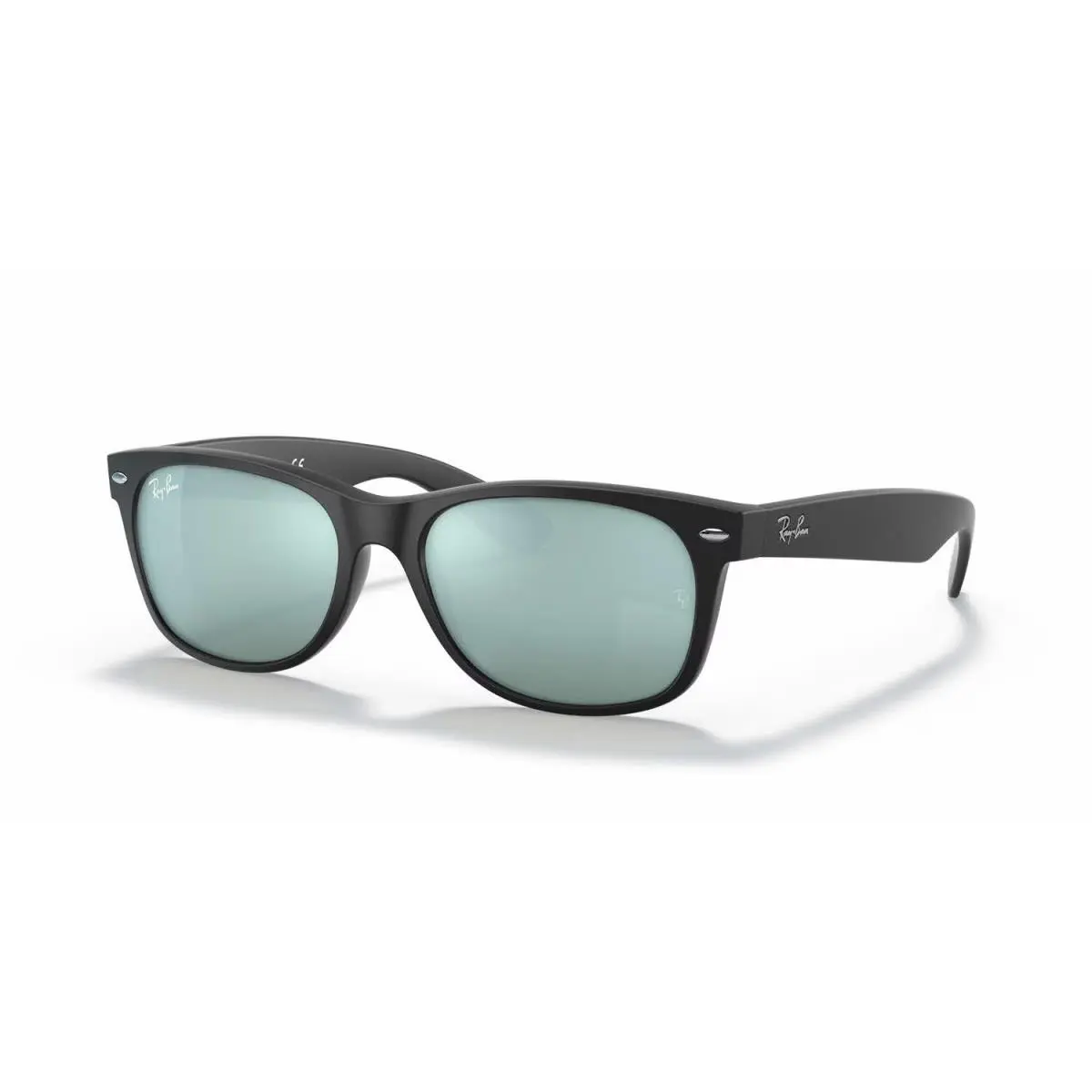 Ray-ban RB2132 Wayfarer- Rubber Black / Green Mirror Silver Lens 622/30