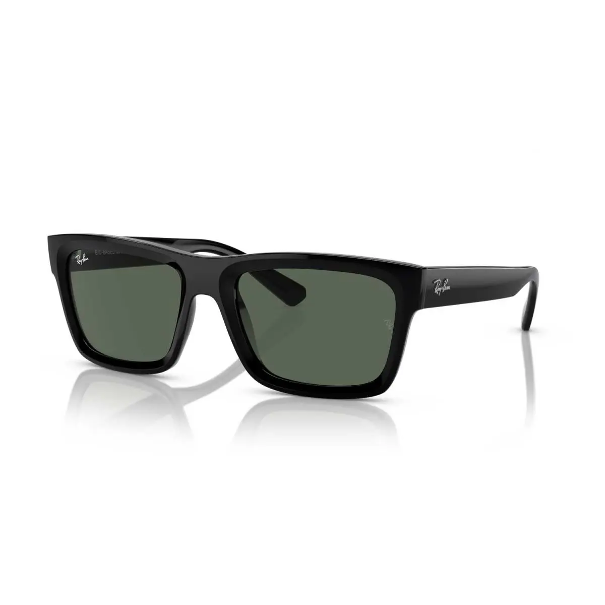 Ray-ban Warren Bio Based Sunglasses - Polished Black Frame - Green Lenses by Ray-Ban