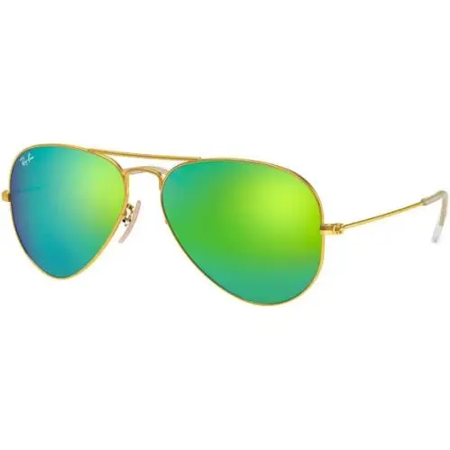 Ray-ban RB3025 - Gold Metal Aviator Green Mirror Blue Lens