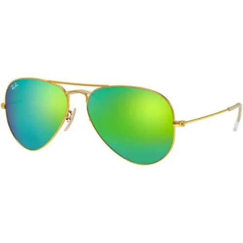 Ray-ban RB3025 - Gold Metal Aviator Green Mirror Blue Lens 62- Large by Ray-Ban