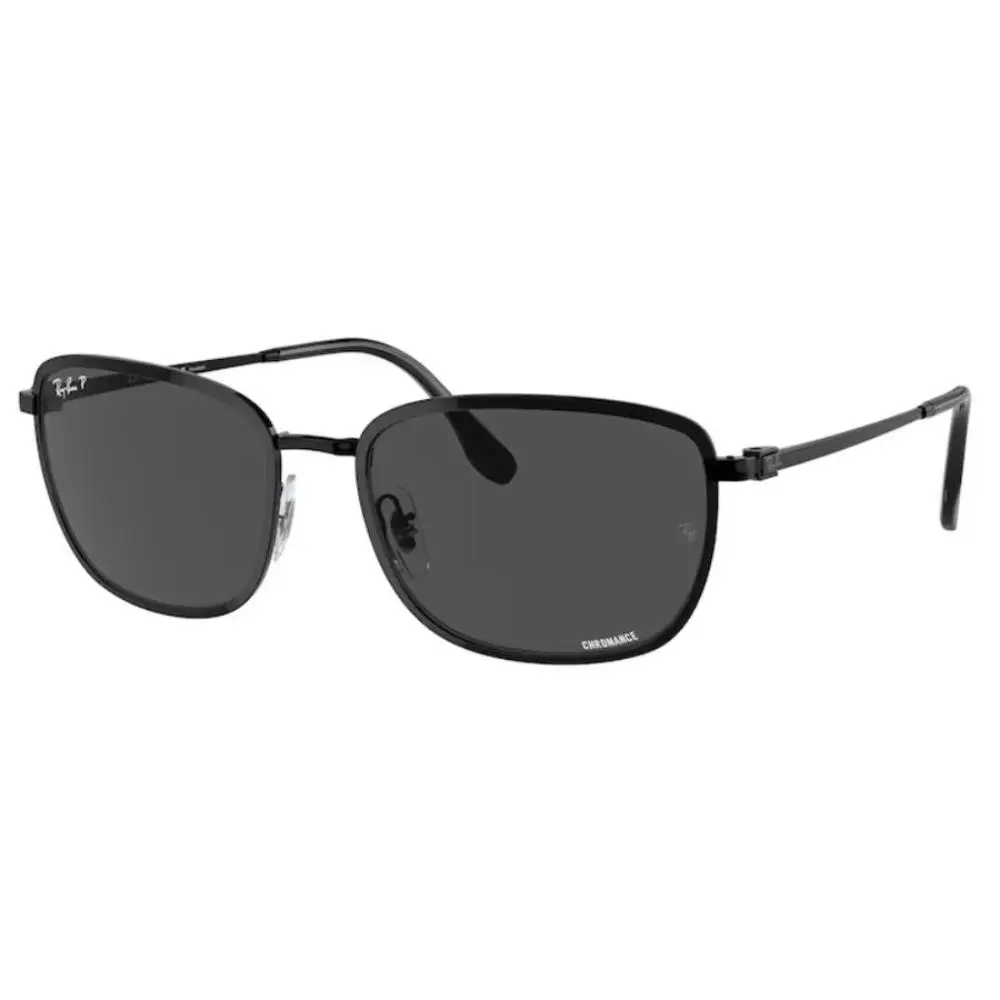 Ray-ban 0RB3705 Polarized Chromance Sunglasses - Black Frame / Dark Gray Lens