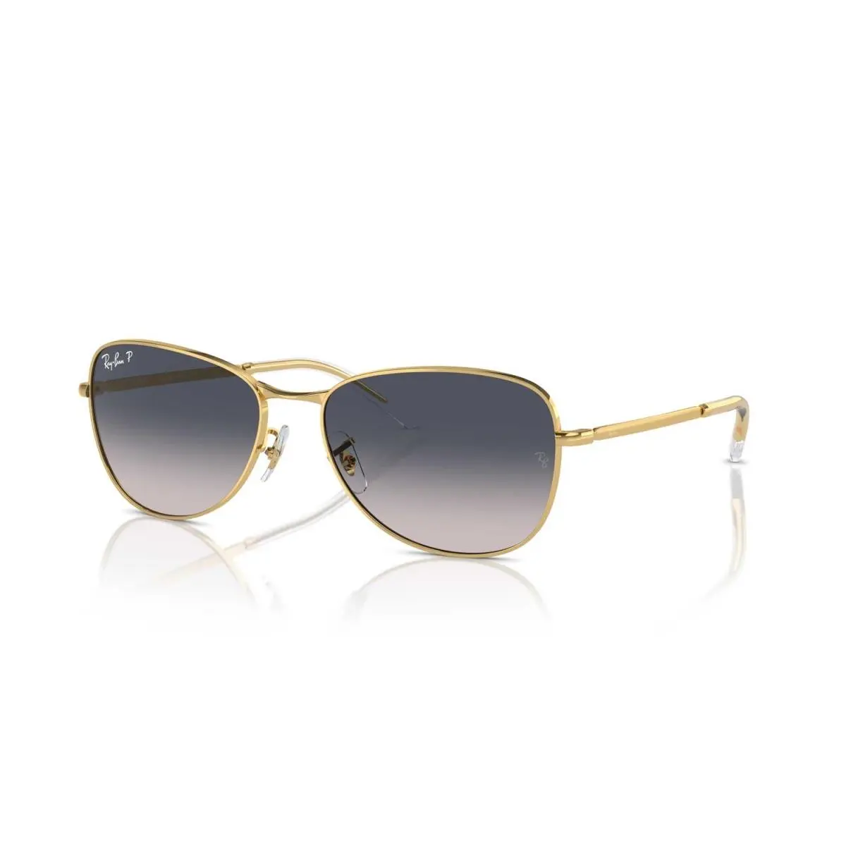 Ray-ban 0RB3733 Polarized Sunglasses - Arista Gold Frame - Blue Lens