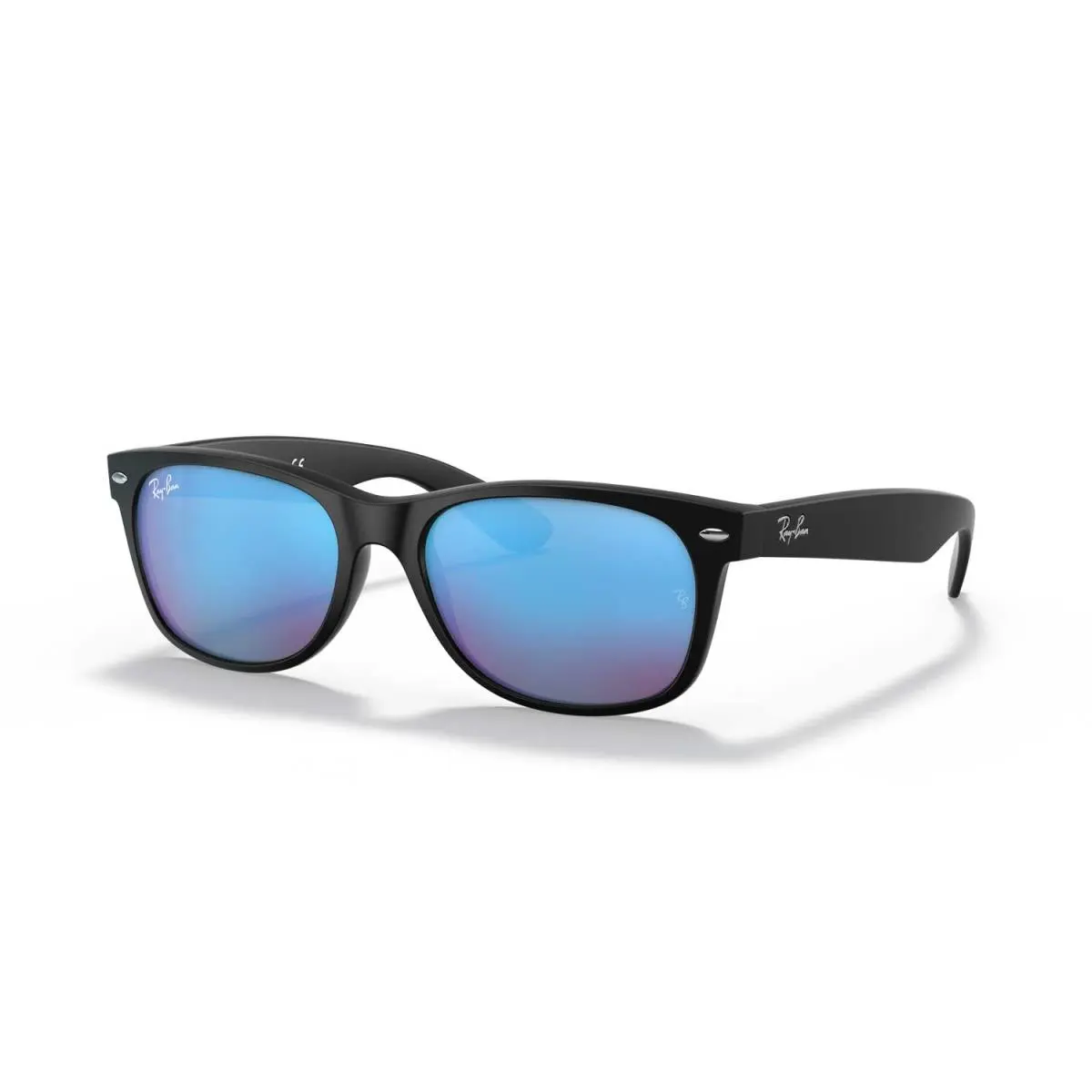 Ray-ban New Wayfarer Classic Sunglasses - Matte Black Frame - Blue Lenses by Ray-Ban