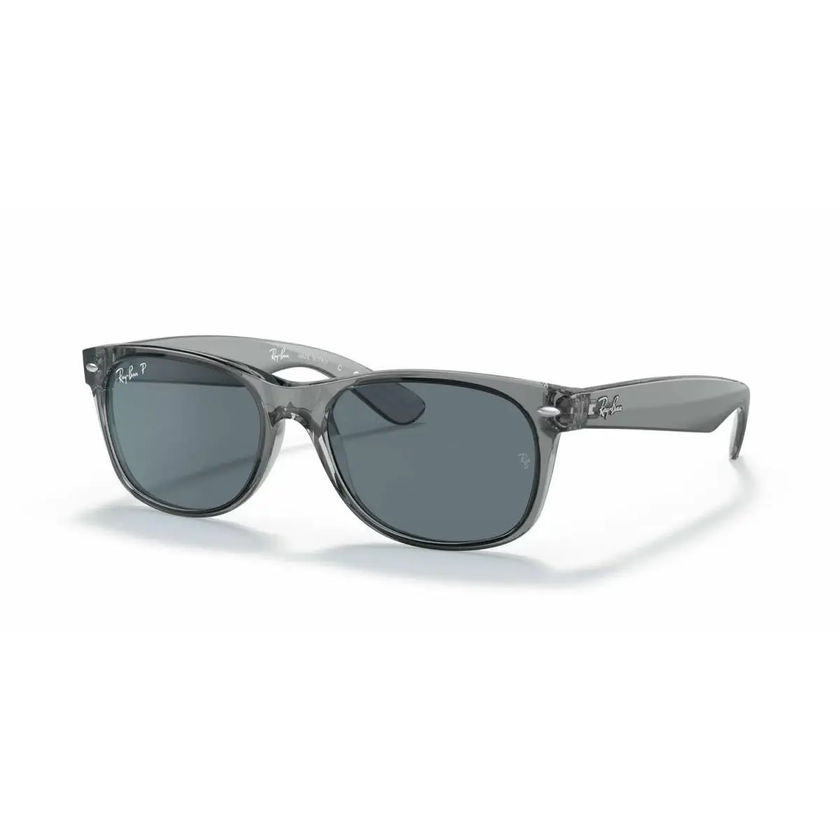 Ray-ban RB2132 Wayfarer Transparent Grey / Dark Blue Polarized Lens 64503R