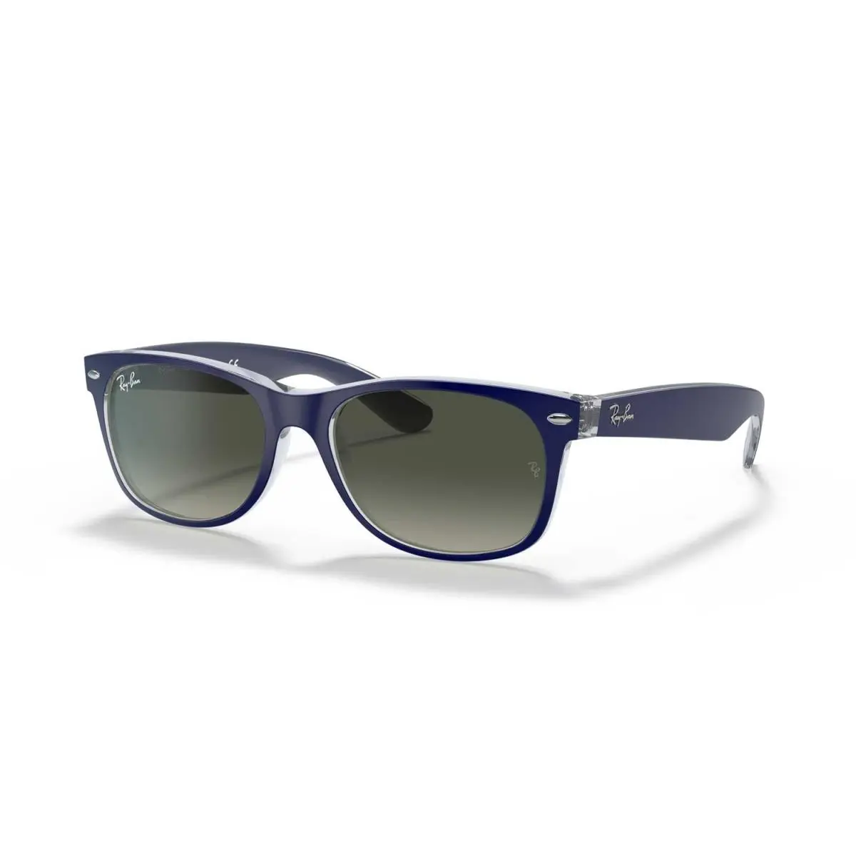 Ray-ban New Wayfarer Classic Sunglasses - Transparent Blue Frame - Gray Lenses by Ray-Ban