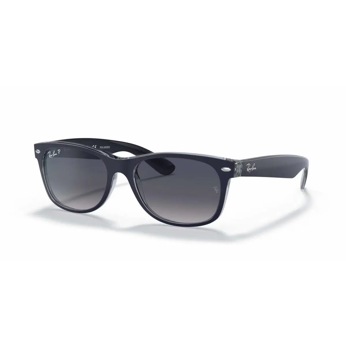 Ray-ban RB2132 Wayfarer- Matte Blue Transparent Blue / Blue Polarized Lens