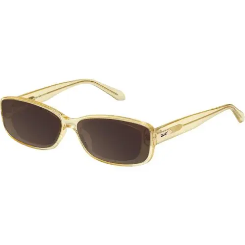 Quay Vibe Check Womens Square Polarized Sunglasses Yellow 62mm Choose Lens Color Amber Brown Polar by QUAY