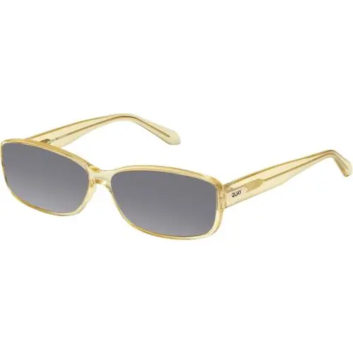 Quay Vibe Check Womens Square Polarized Sunglasses Yellow 62mm Choose Lens Color Silver Mirror Polar by QUAY