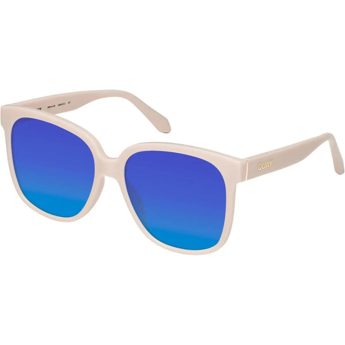 Quay Wide Awake Women Panthos Polarized Sunglasses Shiny Gold 59mm 4 Lens Option Brown Gradient NON-Polar by QUAY