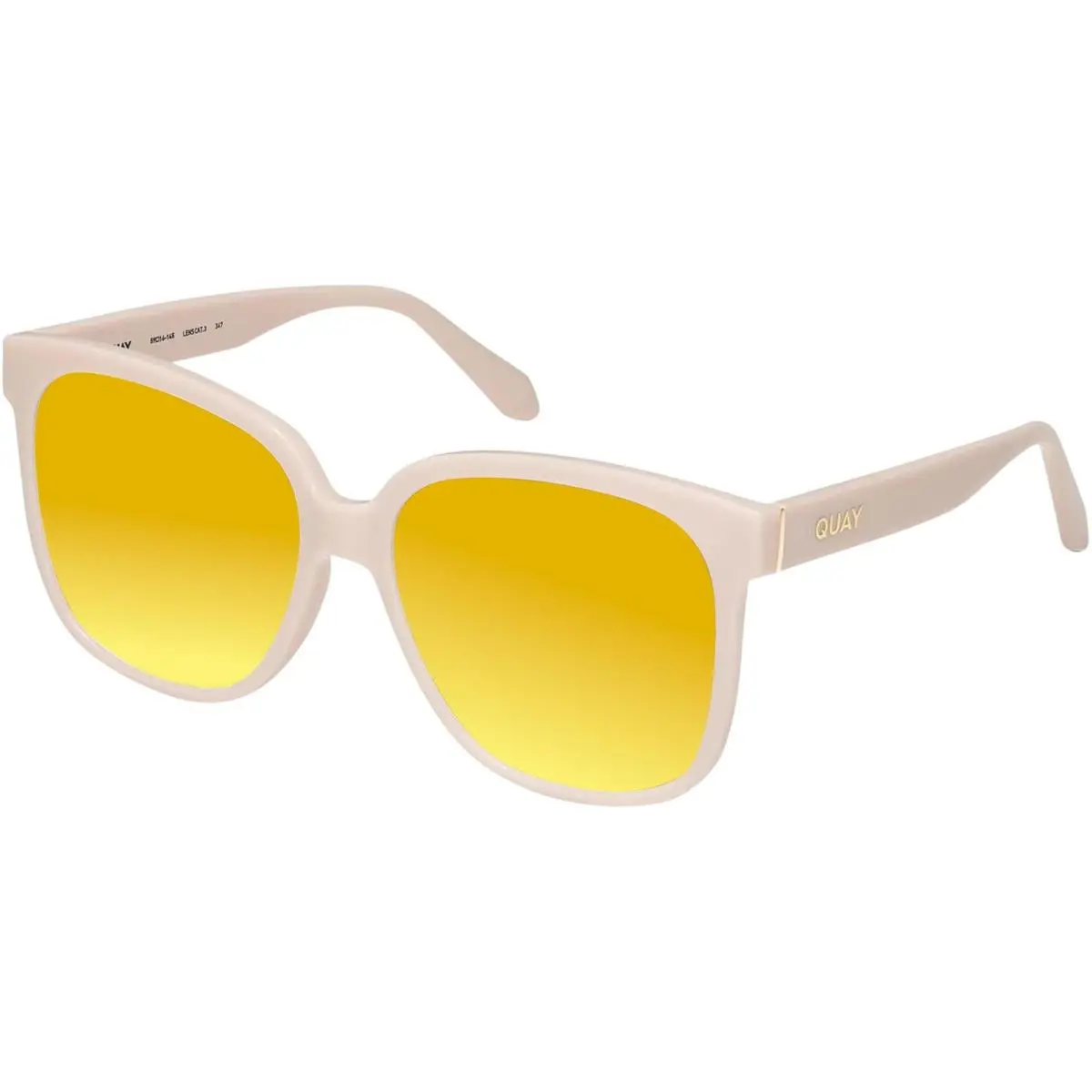 Quay Wide Awake Women Panthos Polarized Sunglasses Shiny Gold 59mm 4 Lens Option Gold Mirror Polar by QUAY