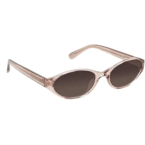 Quay Australia Aura Points Oval Polarized Sunglasses in Brown Doe 55mm 10 Option Amber Brown Polar by QUAY