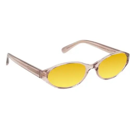 Quay Australia Aura Points Oval Polarized Sunglasses in Brown Doe 55mm 10 Option Gold Mirror Polar by QUAY