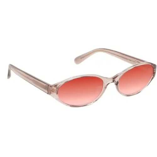 Quay Australia Aura Points Oval Polarized Sunglasses in Brown Doe 55mm 10 Option Red Mirror Polar by QUAY