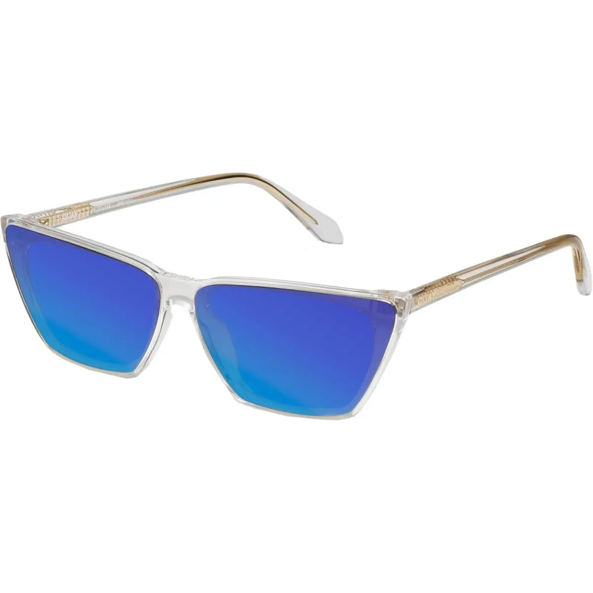 Quay Bad Habit Women`s Cat Eye Polarized Sunglasses Clear 65mm Choose Lens Color