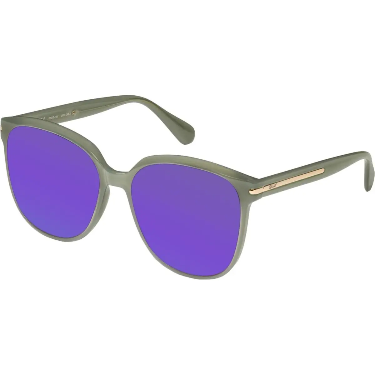 Quay Rent Free Women Panthos Polarized Sunglasses Jade Green 59mm 4 Lens Options Purple Mirror Polar by QUAY