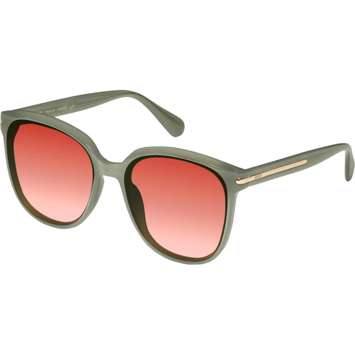 Quay Rent Free Women Panthos Polarized Sunglasses Jade Green 59mm 4 Lens Options Red Mirror Polar by QUAY