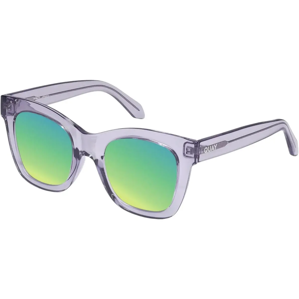 Quay After Hours Lady Cateye Polarized Sunglasses Sweet Pea Lilac 51mm 10 Option Green Mirror Polar by QUAY