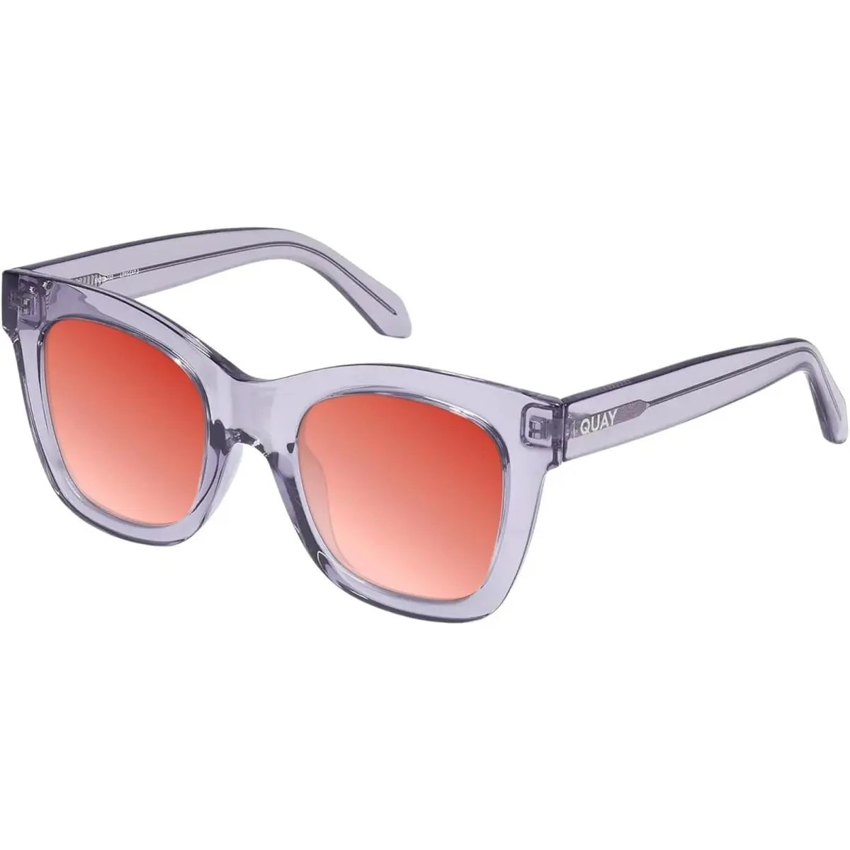 Quay After Hours Lady Cateye Polarized Sunglasses Sweet Pea Lilac 51mm 10 Option Red Mirror Polar by QUAY