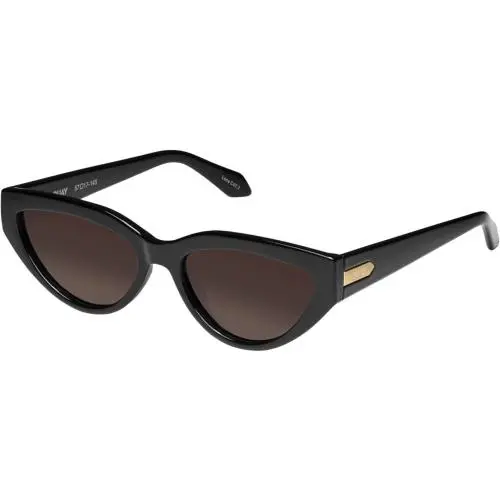 Quay Narrow Down Women`s Cat Eye Polarized Sunglasses Gloss Black 57mm 10 Option Grey Gradient NON-Polar by QUAY