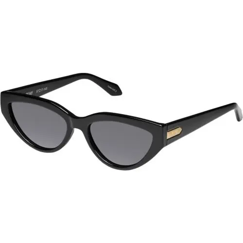 Quay Narrow Down Women`s Cat Eye Polarized Sunglasses Gloss Black 57mm 10 Option Silver Mirror Polar by QUAY