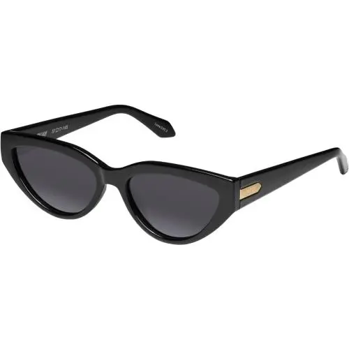 Quay Narrow Down Women`s Cat Eye Polarized Sunglasses Gloss Black 57mm 10 Option Smoke Grey Polar by QUAY