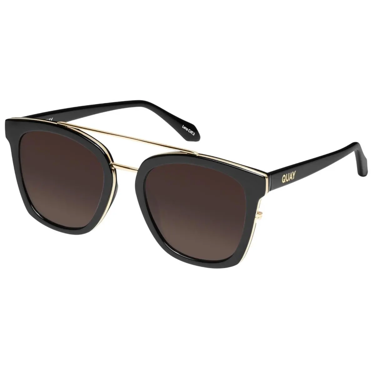 Quay Sweet Dreams Unisex Panthos Polarized Sunglasses Gloss Black 54mm 10 Option Amber Brown Polar by QUAY