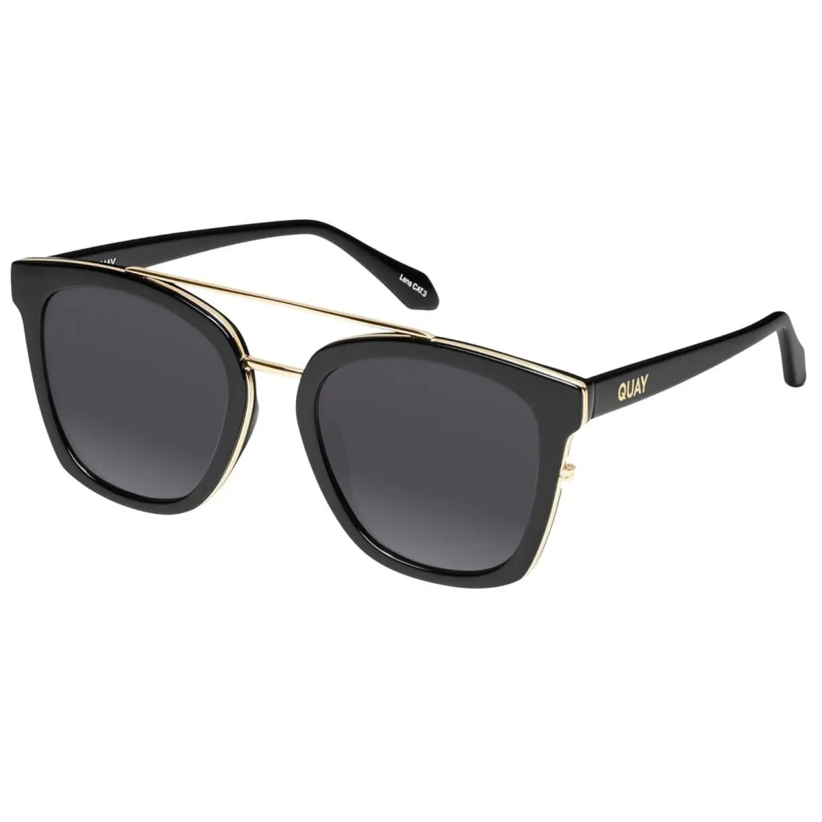 Quay Sweet Dreams Unisex Panthos Polarized Sunglasses Gloss Black 54mm 10 Option Smoke Grey Polar by QUAY