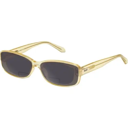 Quay Vibe Check Women`s Square Polarized Bi-focal Sunglasses in Yellow 62mm 41 O Grey by QUAY