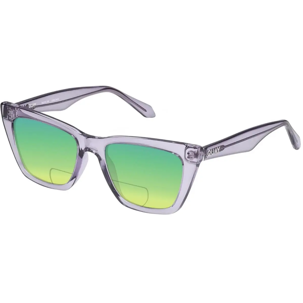 Quay Call The Shots Cateye Polarized Bi-focal Sunglasses in Sweet Pea Lilac 54mm Green Mirror by QUAY