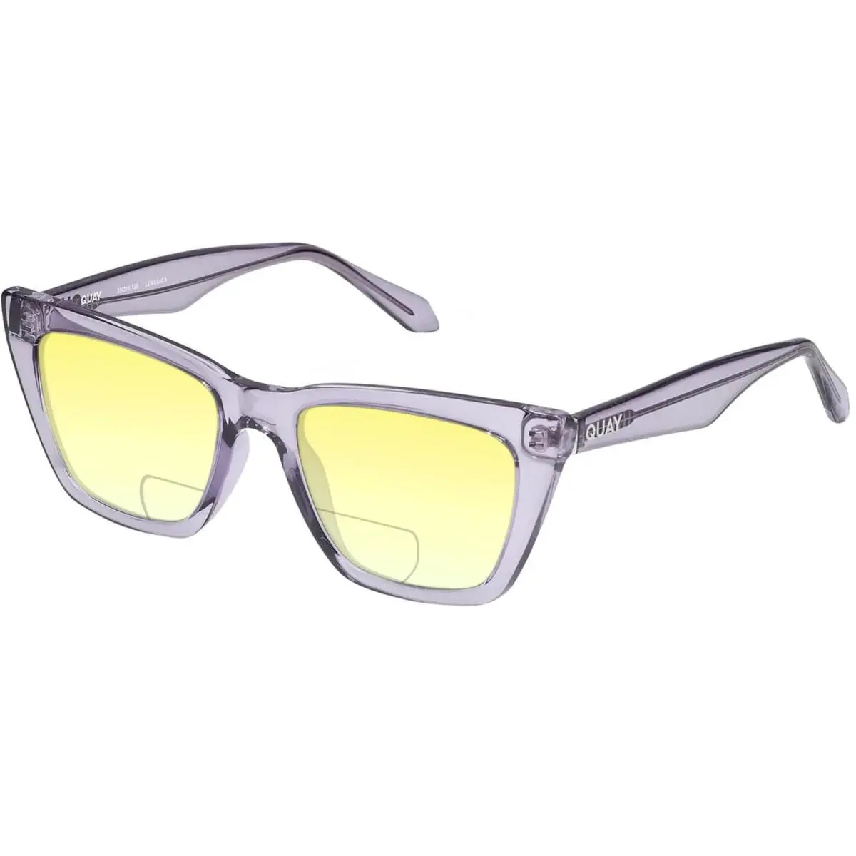 Quay Call The Shots Cateye Polarized Bi-focal Sunglasses in Sweet Pea Lilac 54mm Yellow by QUAY