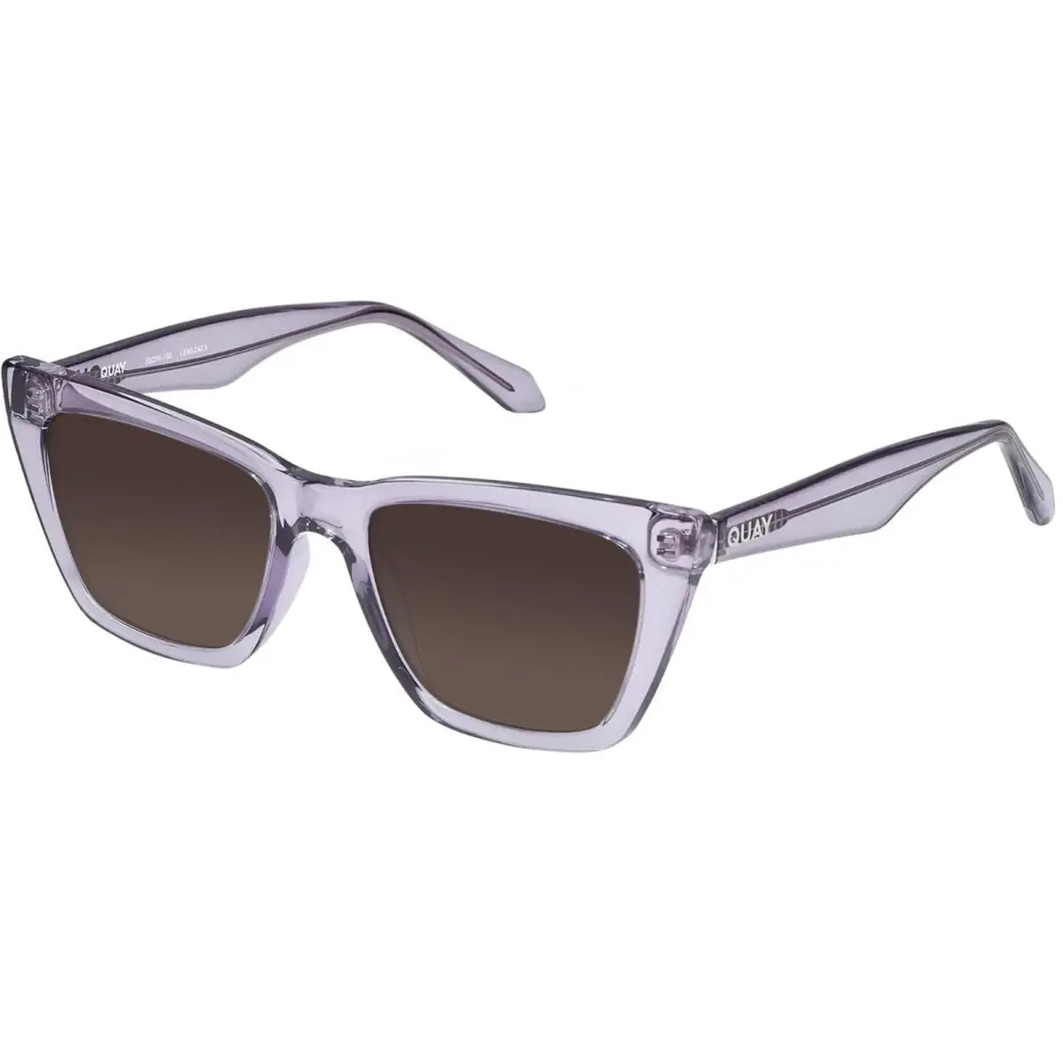 Quay Call The Shots Women`s Cat Eye Polarized Sunglasses in Sweet Pea Lilac 54mm Amber Brown Polar by QUAY