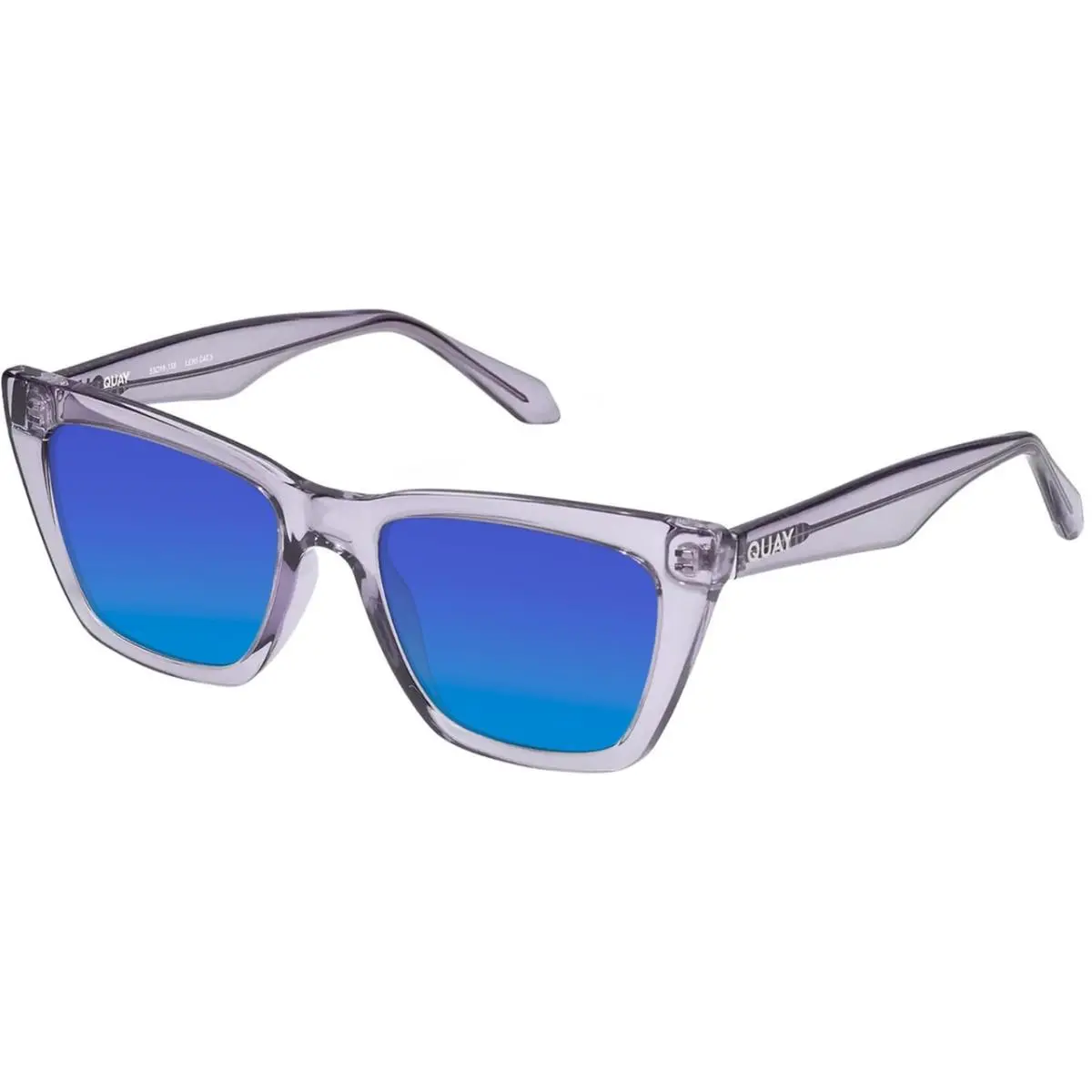 Quay Call The Shots Women`s Cat Eye Polarized Sunglasses in Sweet Pea Lilac 54mm Grey Gradient NON-Polar by QUAY